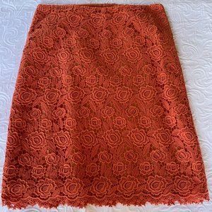 Talbots Lace Skirt Size 12 Apricot Color